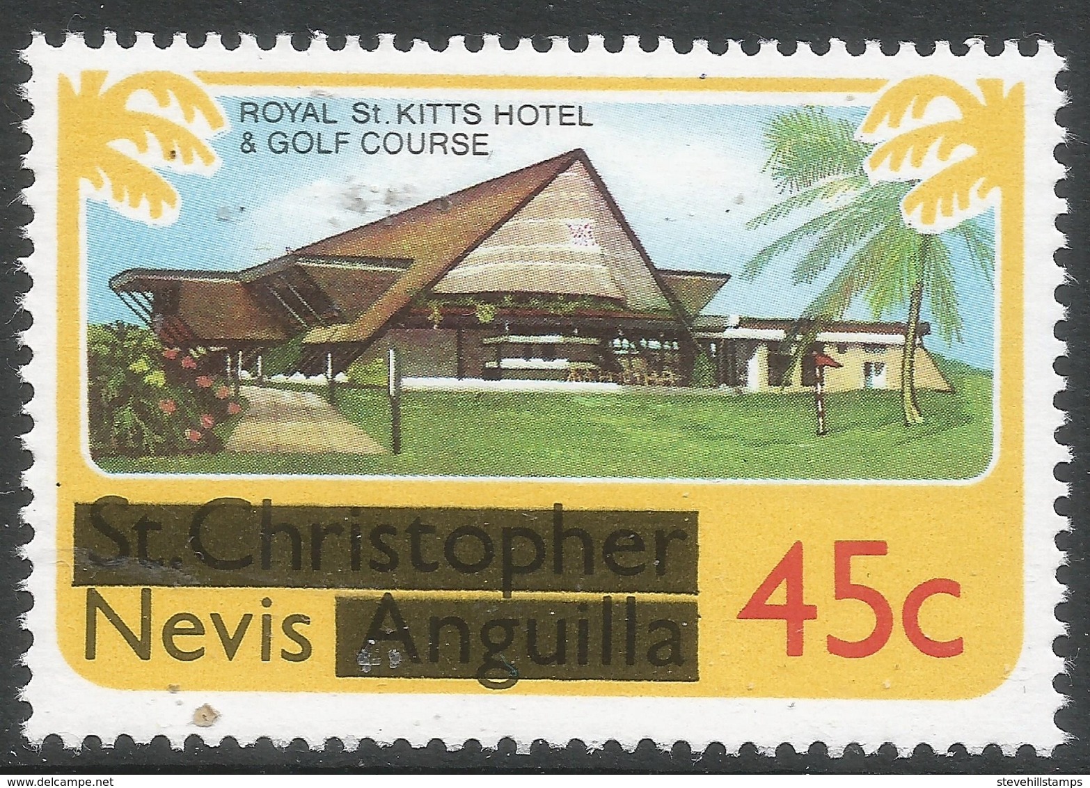 Nevis. 1980 Overprints. 45c MH. SG 44 - St.Kitts And Nevis ( 1983-...)