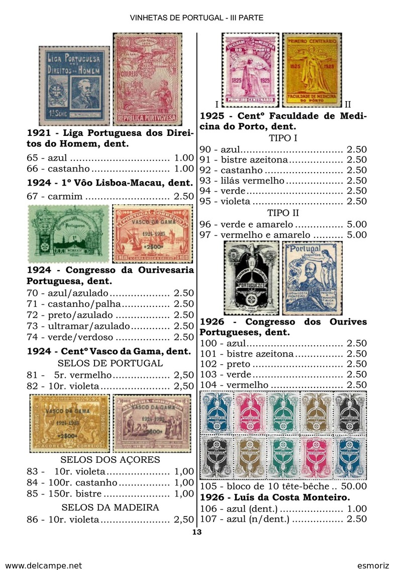 VINHETAS DE PORTUGAL (3ª PARTE), By PAULO RUI BARATA And JOSÉ PERES CLARO - Unused Stamps