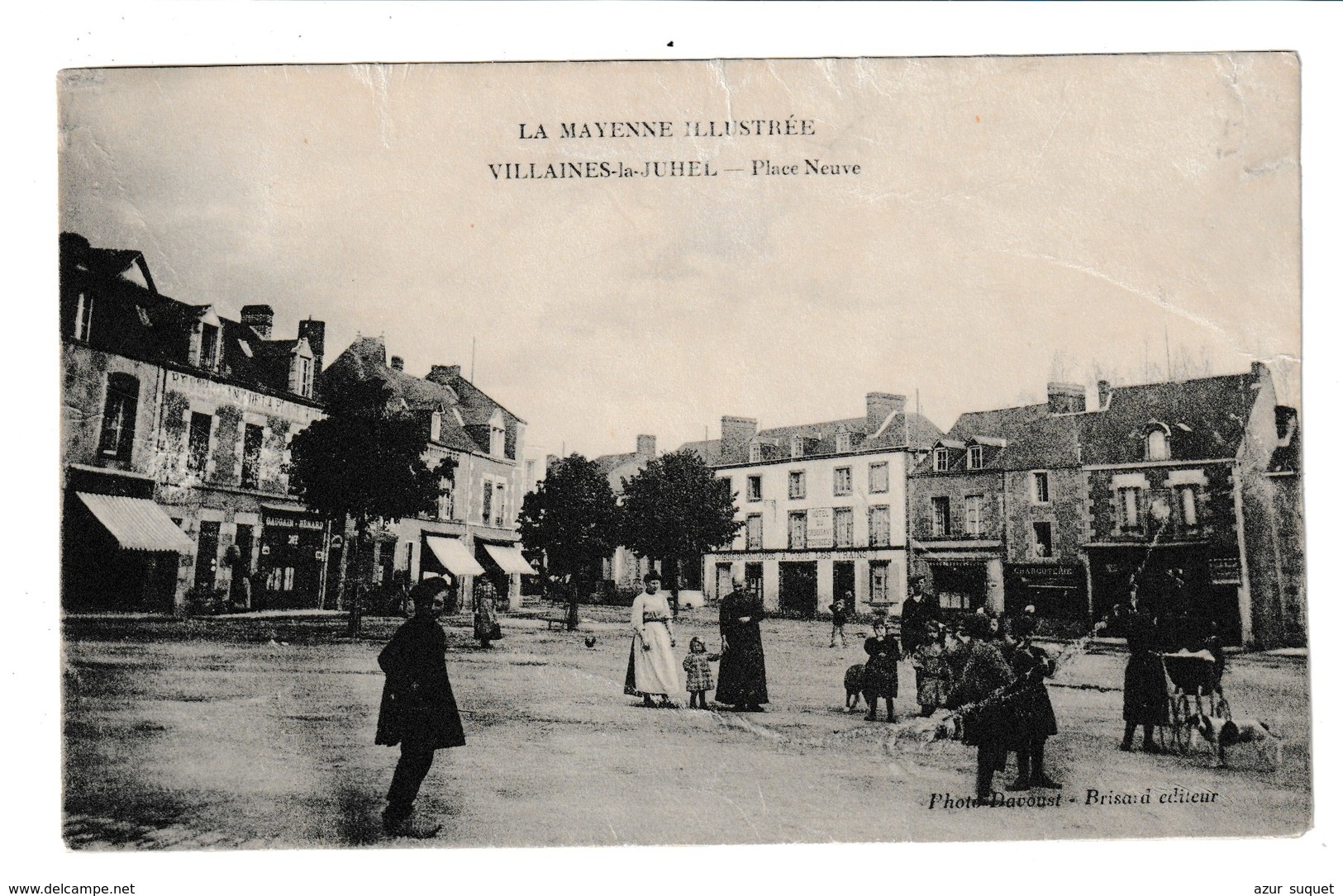 FRANCE / CPA / VILLAINES LA JUHEL / PLACE NEUVE / 1911 - Villaines La Juhel