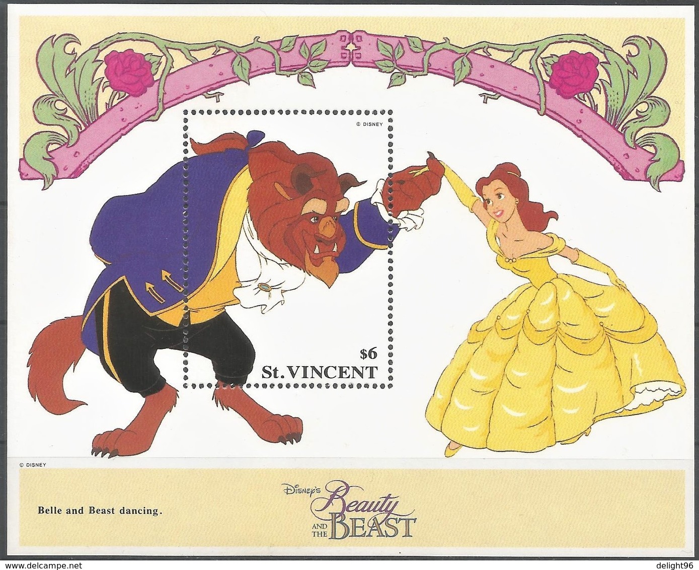 1992 St. Vincent Disney Movie: The Beauty And The Beast Set, Minisheets And Souvenir Sheets (** / MNH / UMM) - Disney