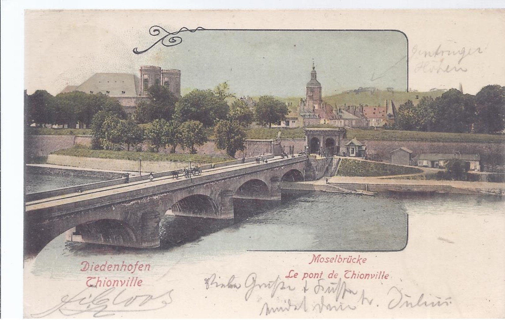 AK-31043 -   Diedenhofen -  Thionville - Moselbrücke , Die Thionvillbrücke - Thionville