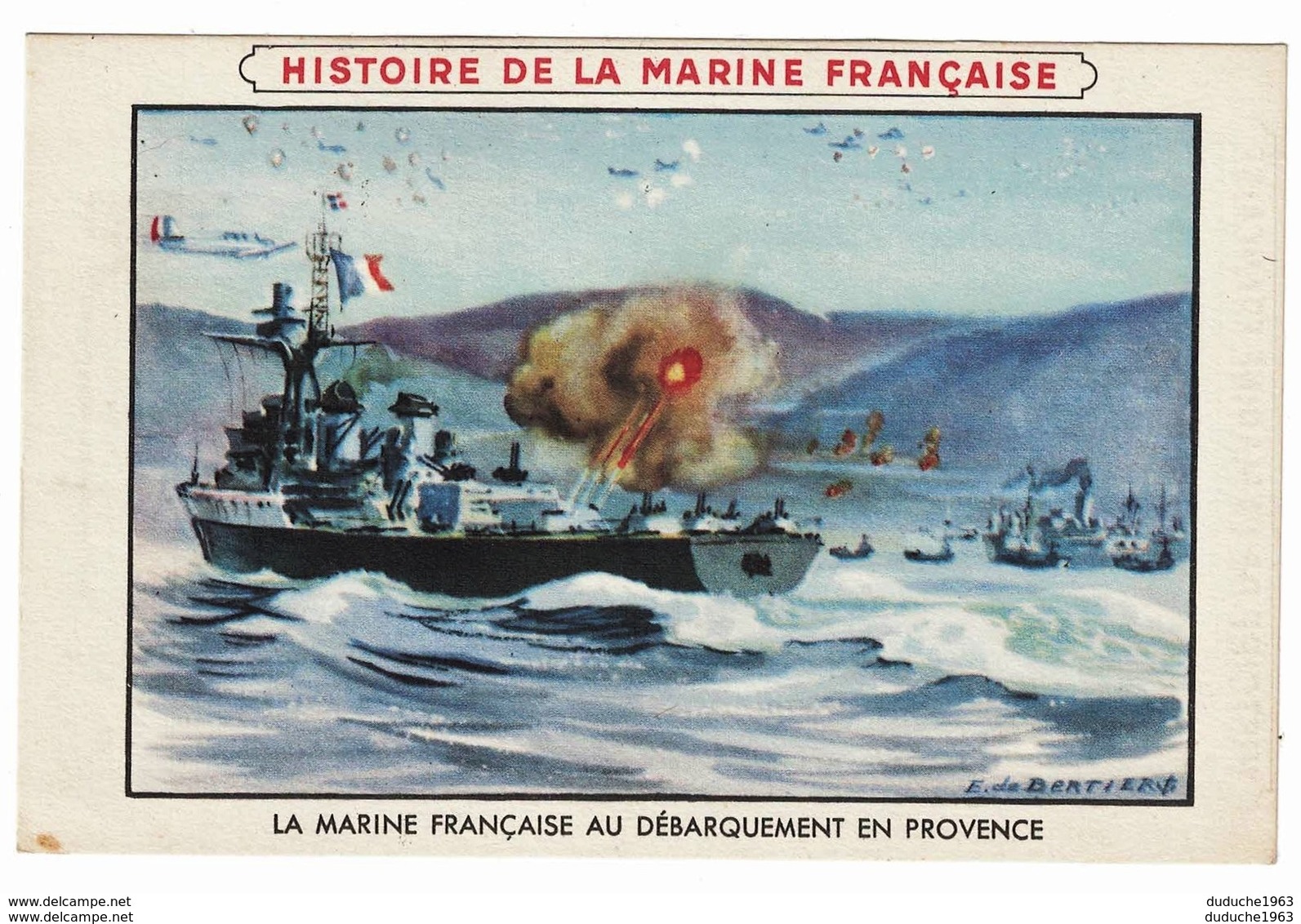 CPA - Illustration Lion Noir - Histoire De La Marine Française - Other & Unclassified