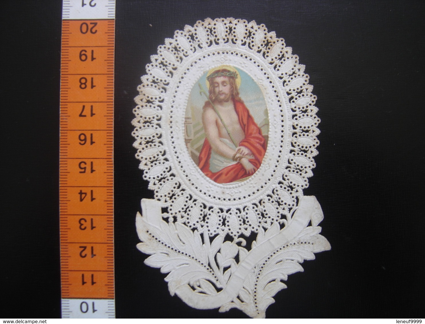 IMAGE PIEUSE Santini Holy Card JESUS Dentelle - Images Religieuses