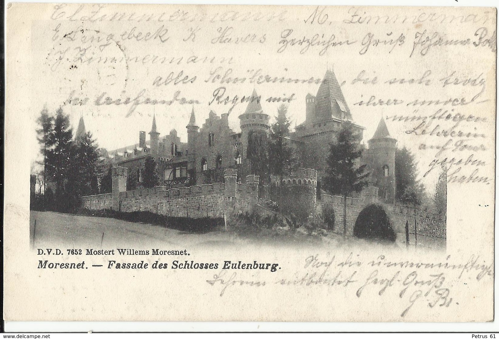 MORESNET - Fassade Des Schlosses Eulenburg  1907 (DVD Nr 7652) - Plombières