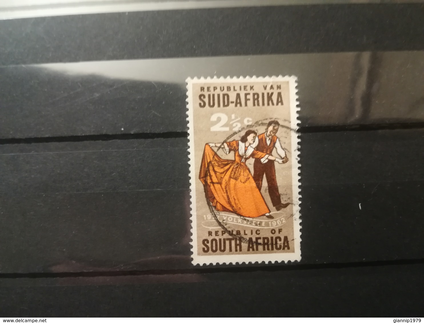 FRANCOBOLLI STAMPS SUD AFRICA SOUTH 1962 USED ANNIVERSARY VOLKSPELE RSA - Usati