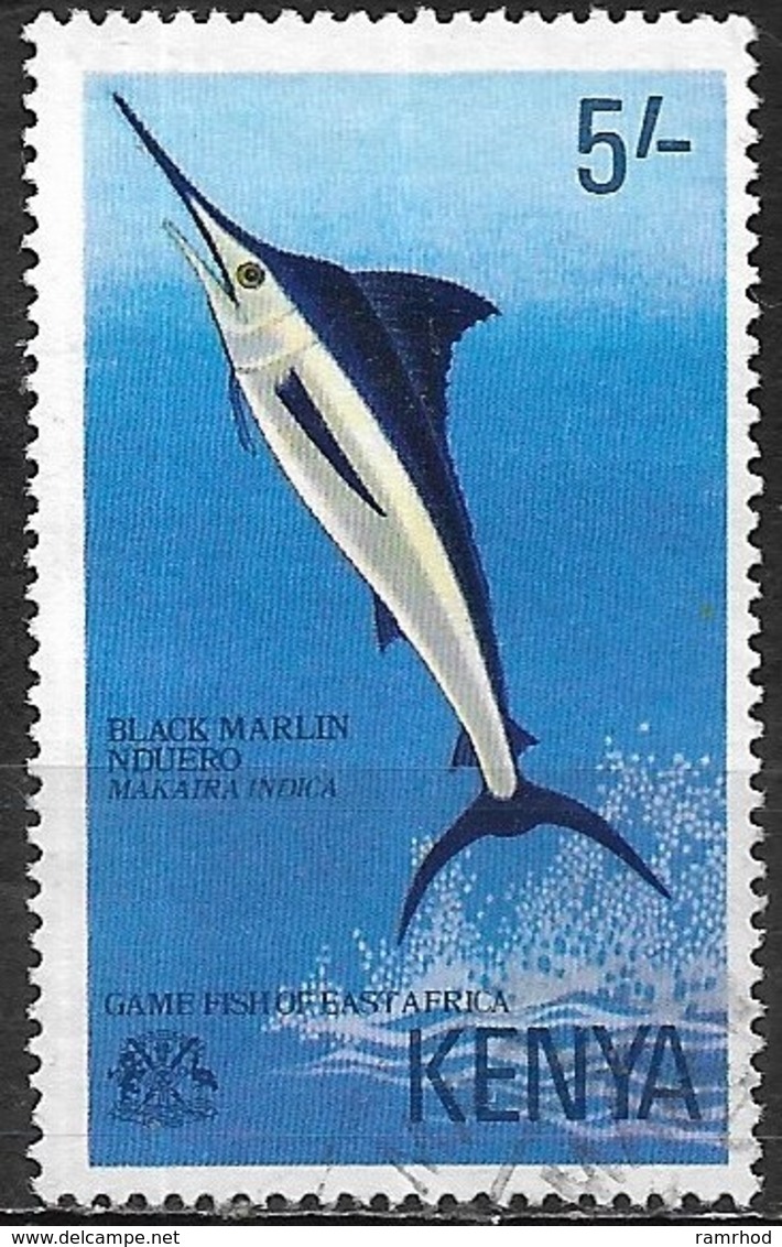 KENYA 1977 Game Fish Of East Africa - 5s - Black Marlin FU - Kenya (1963-...)