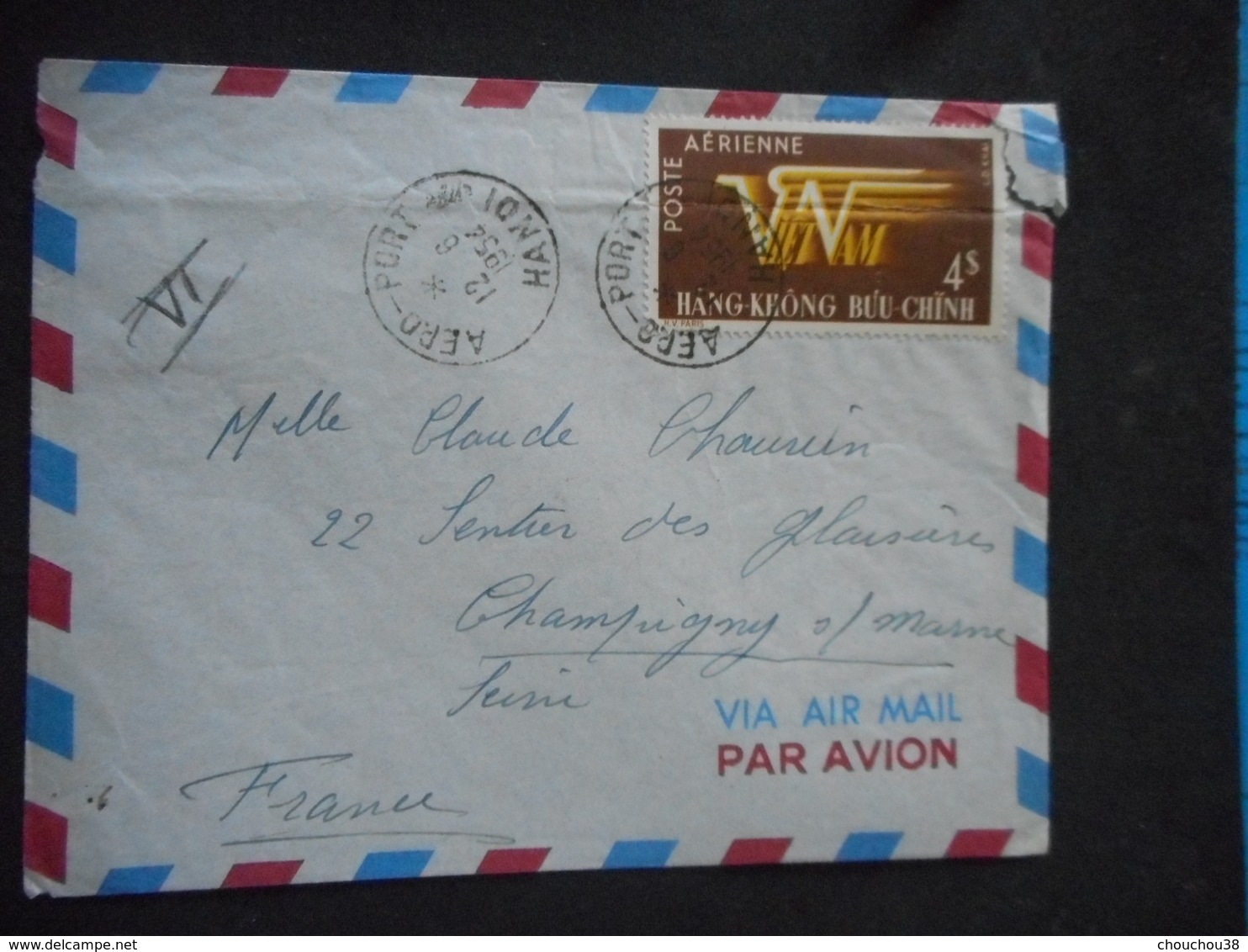 VIET NAM - Hang Khong - 4 $ - Sur Enveloppe Par Avion - Viêt-Nam