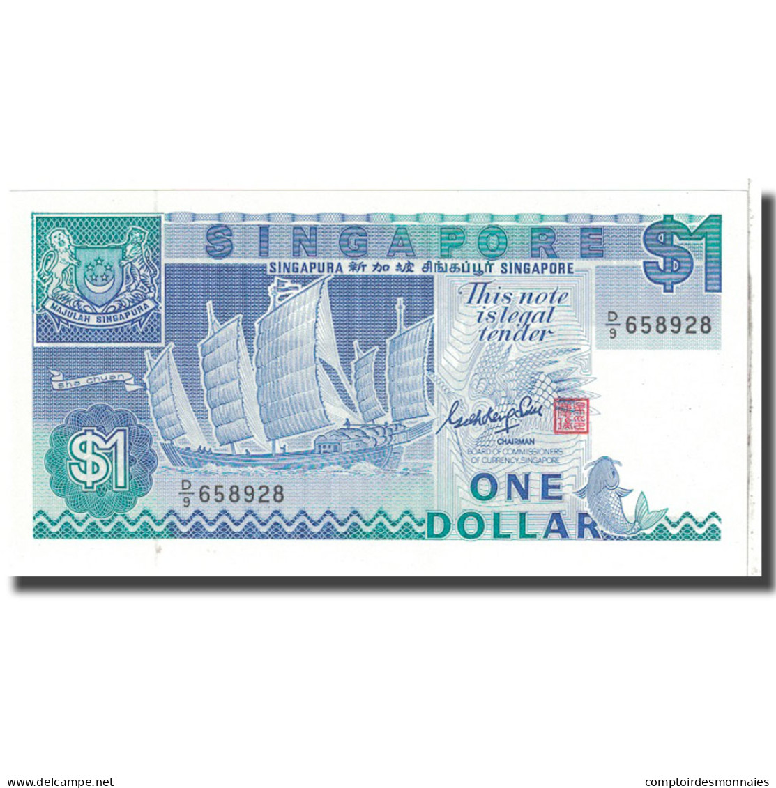 Billet, Singapour, 1 Dollar, KM:18a, NEUF - Singapore