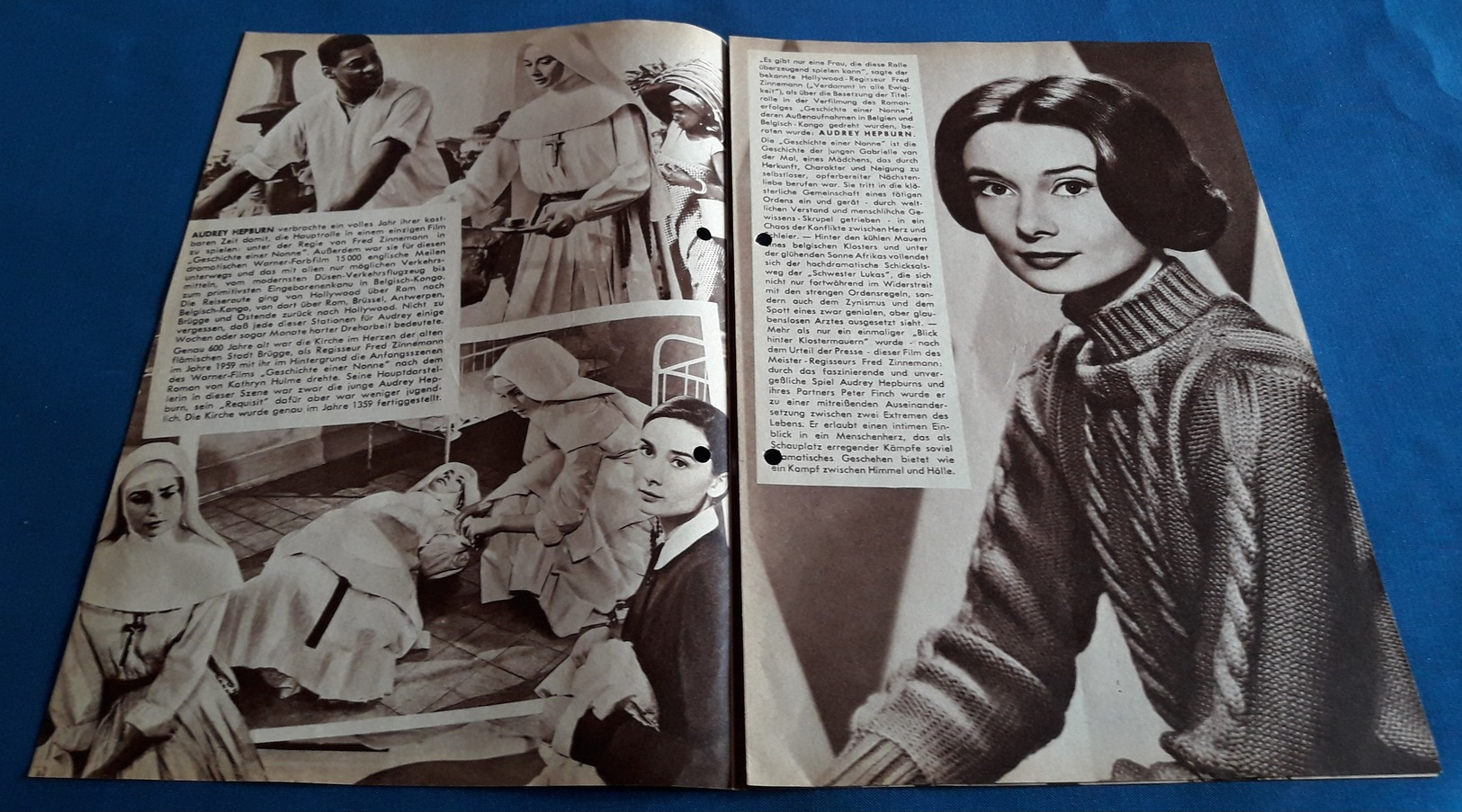 Audrey Hepburn, Peter Finch > "Geschichte Einer Nonne (THE NUN'S STORY)" > Altes 8-seitiges DNFP-Filmprogramm (fp198) - Zeitschriften