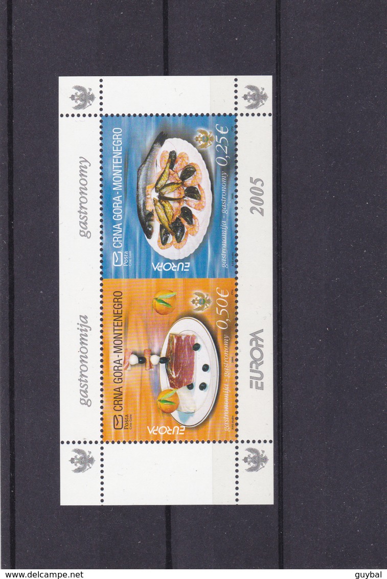 2005 - Europa Cept - Monténégro - N°YT 116 Et 117** Feuillet Issu Du Carnet C116** - 2005