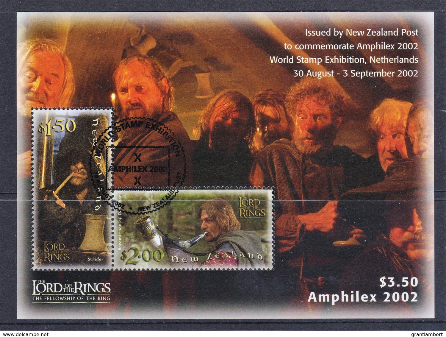 New Zealand 2002 Amphilex Lord Of The Rings Minisheet Used - Used Stamps