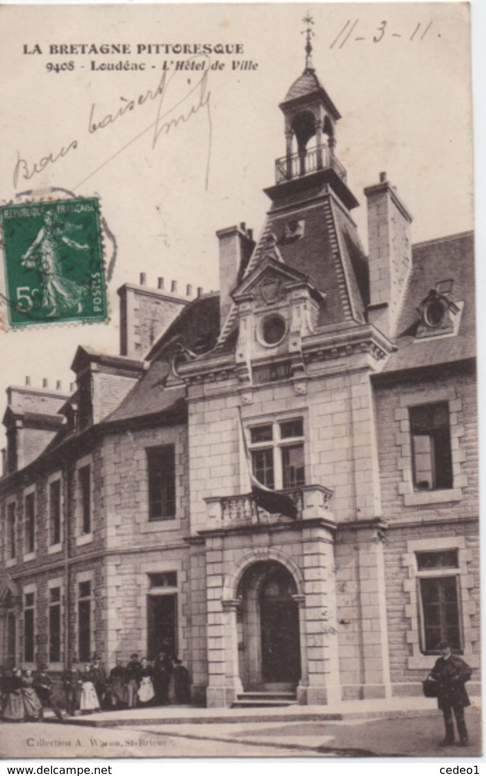 LOUDEAC  L'HOTEL DE VILLE - Loudéac