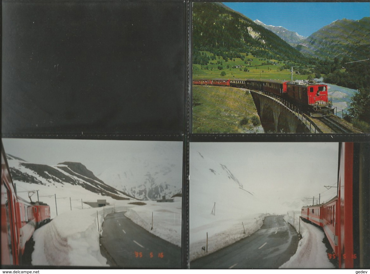 Chemin de Fer Zermatt - St Moritz, Furka-Oberalp-Bahn, Lot de 84 cartes couleurs modernes (3)