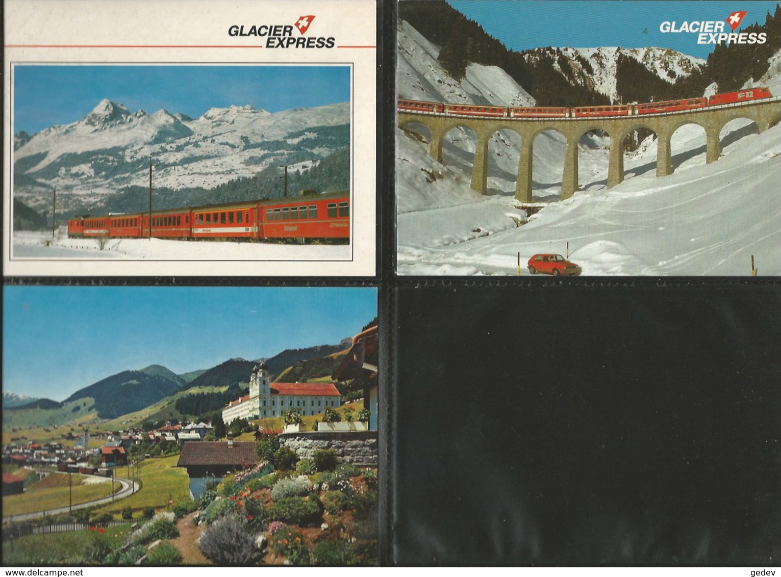 Chemin de Fer Zermatt - St Moritz, Furka-Oberalp-Bahn, Lot de 84 cartes couleurs modernes (3)