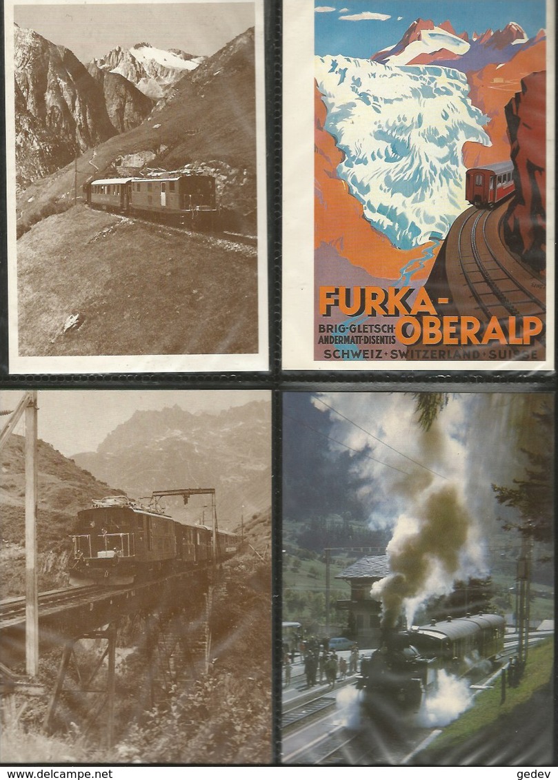 Chemin de Fer Zermatt - St Moritz, Furka-Oberalp-Bahn, Lot de 84 cartes couleurs modernes (3)