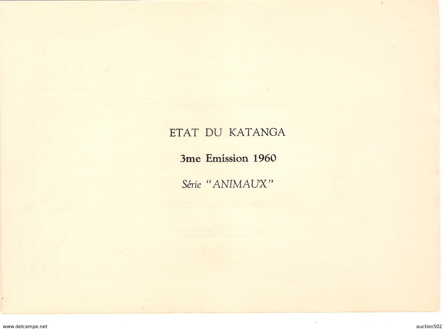 PR6522/ Katanga TP 6/49 Emission 1960 Ministère Communications A.Kiela&Directeur Des Postes Du Katanga A.J.H.Packbiers - Katanga