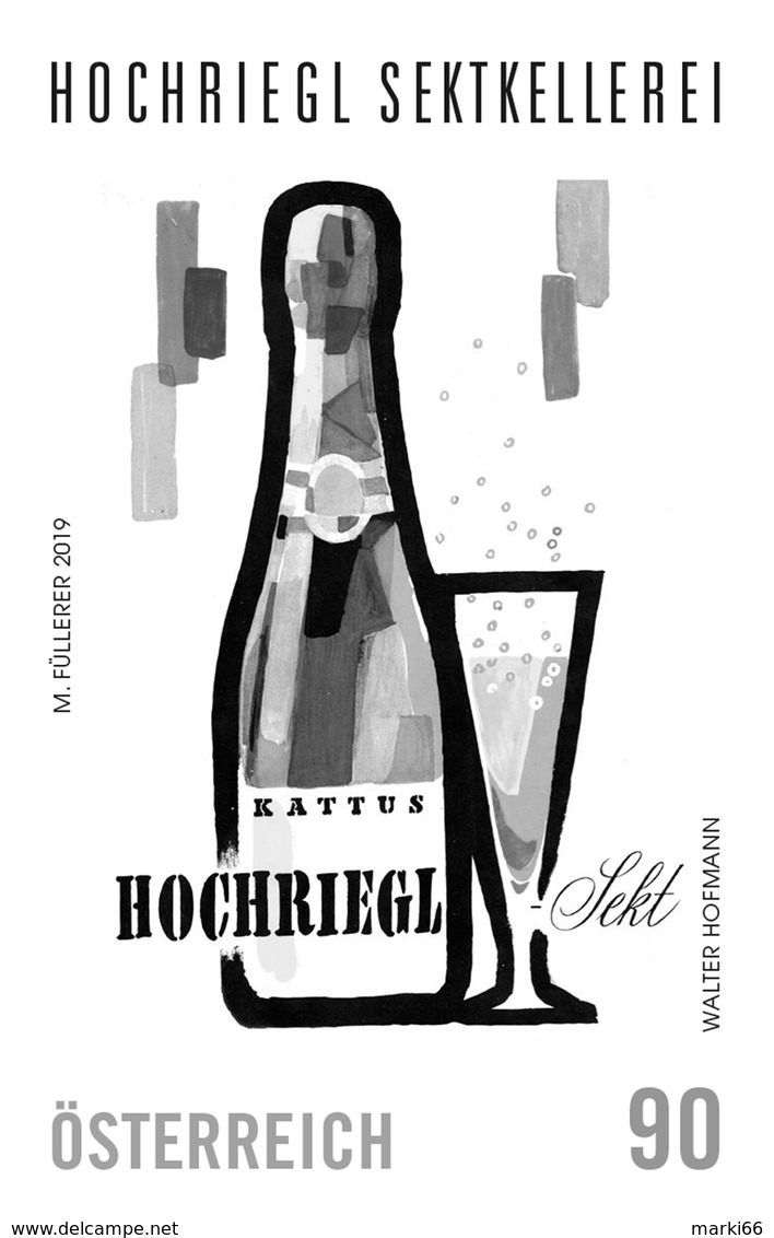 Austria - 2019 - Hochriegl Sparkling Wine Cellar - Mint Stamp Proof (blackprint) - Proeven & Herdruk