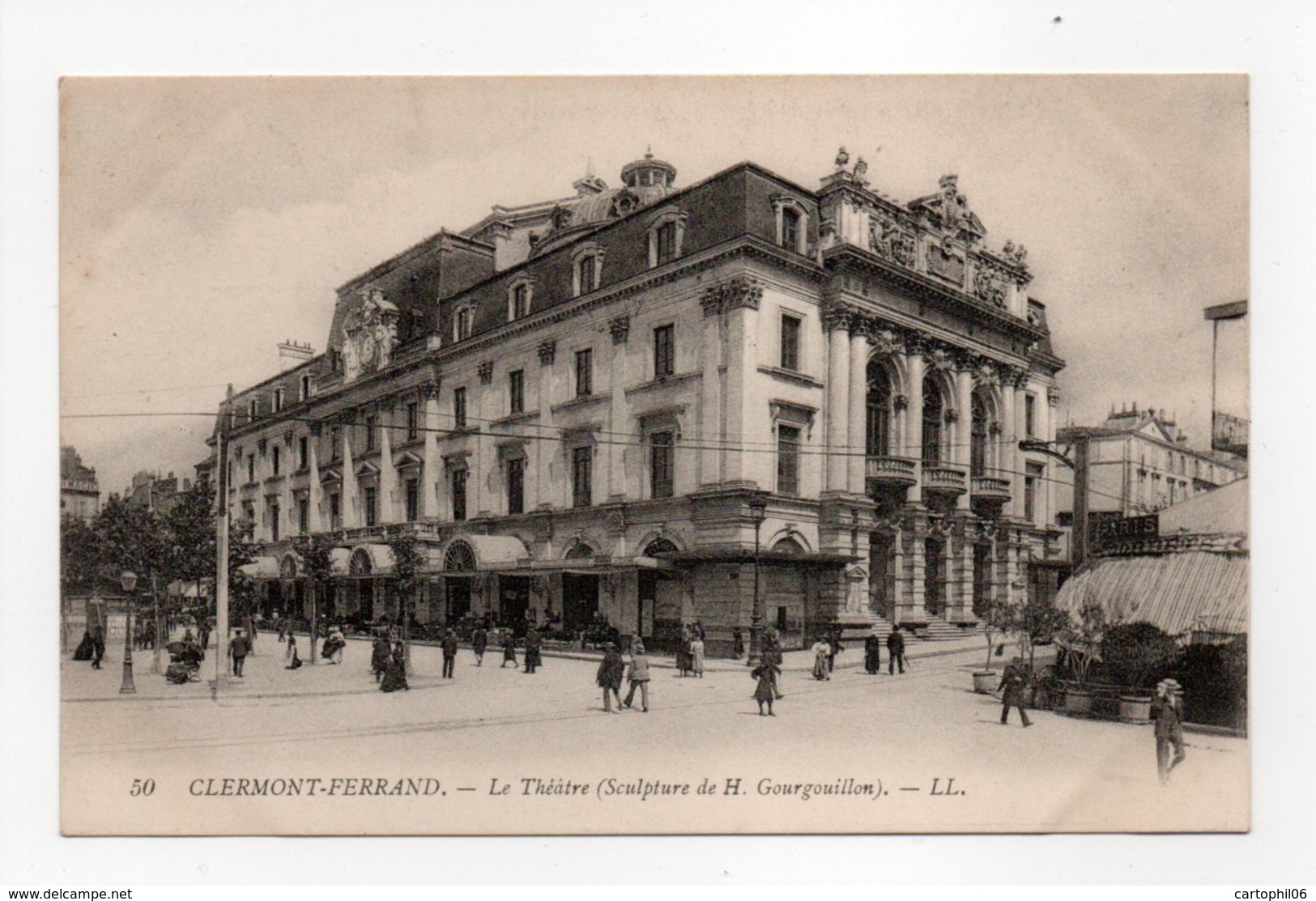 - CPA CLERMONT-FERRAND (63) - Le Théâtre (belle Animation) - Editions Lévy N° 50 - - Clermont Ferrand