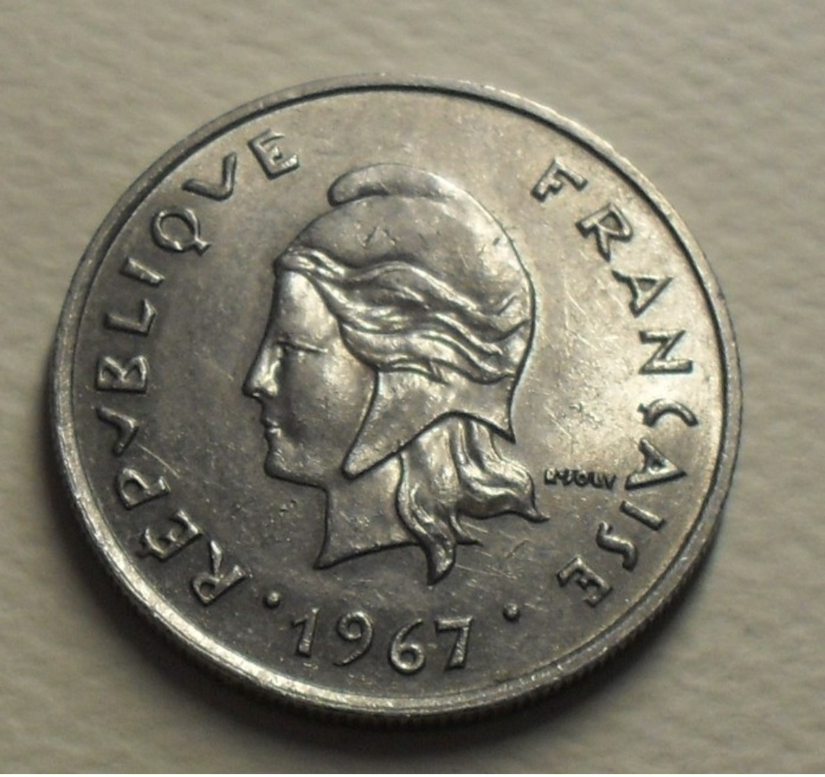 1967 - Polynésie Française - French Poynesia - 10 FRANCS, Sans I.E.O.M., KM 5 - Polynésie Française