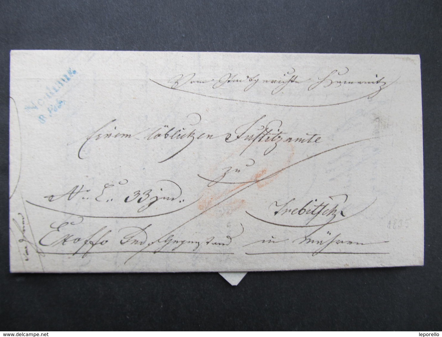 BRIEF Neuhaus - Trebitsch Jindrichuv Hradec - Trebic BLAU !! 1835 // D*38531 - ...-1850 Voorfilatelie