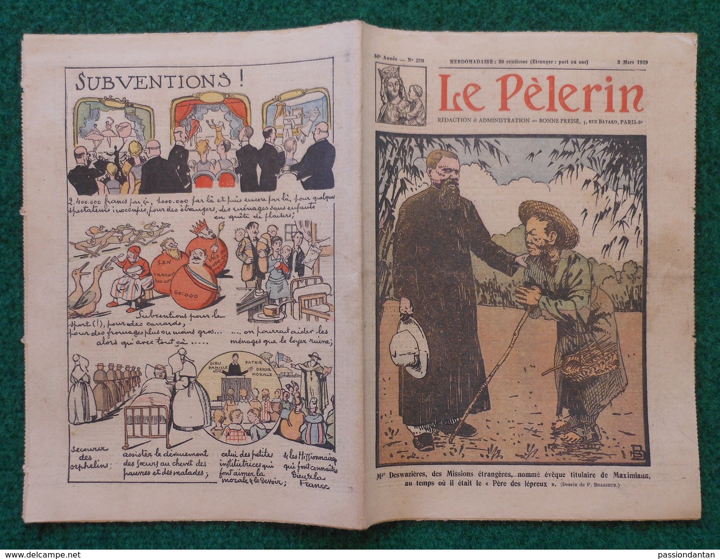 Revue Illustrée Le Pèlerin - N° 2710 - Mars 1929 - Près De Varna, Un Pope Meurt Sous Les Dents Des Loups - Autres & Non Classés