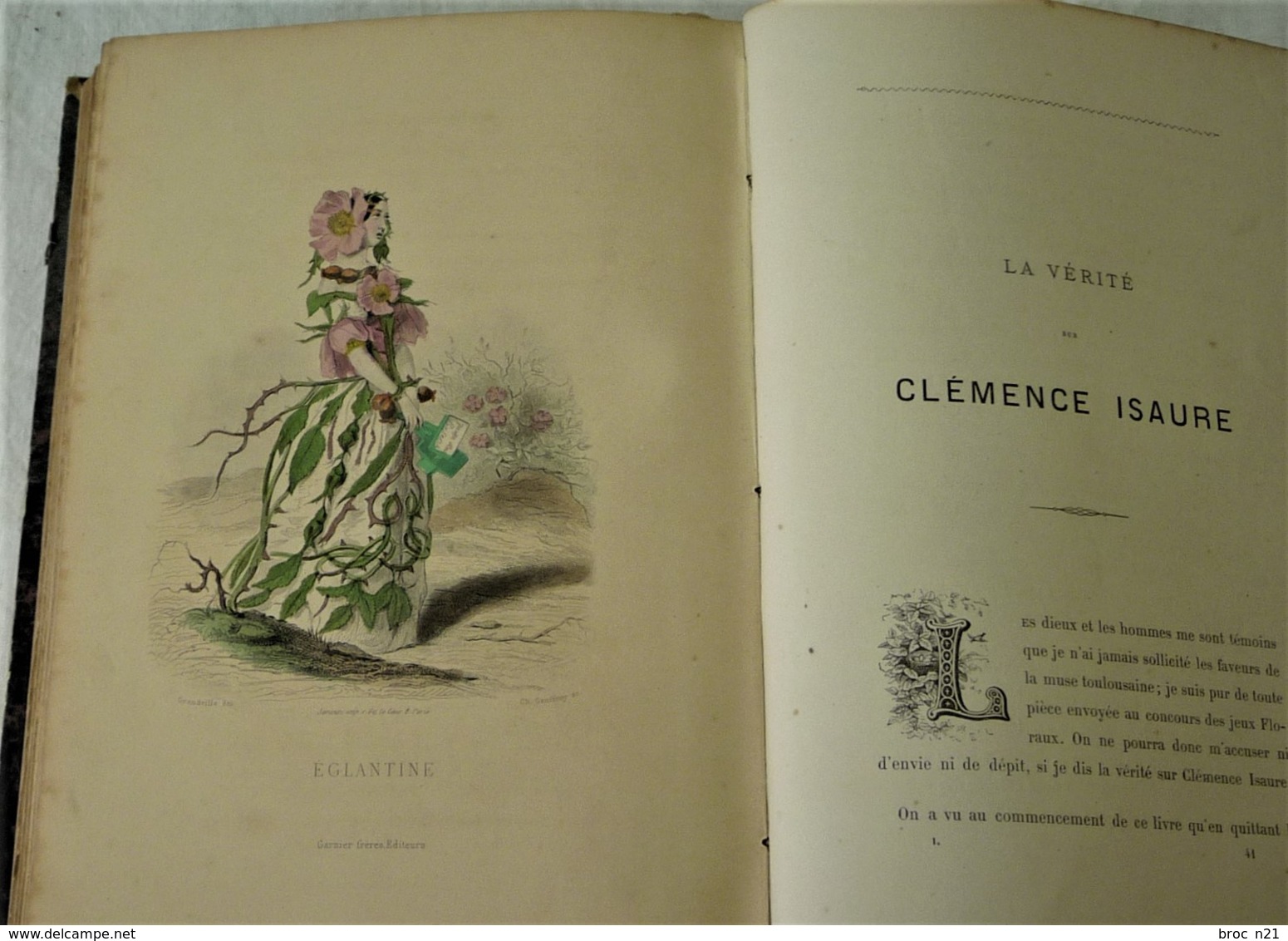 J. J. GRANDVILLE, Les Fleurs Animées, Garnier Frères - Autres & Non Classés