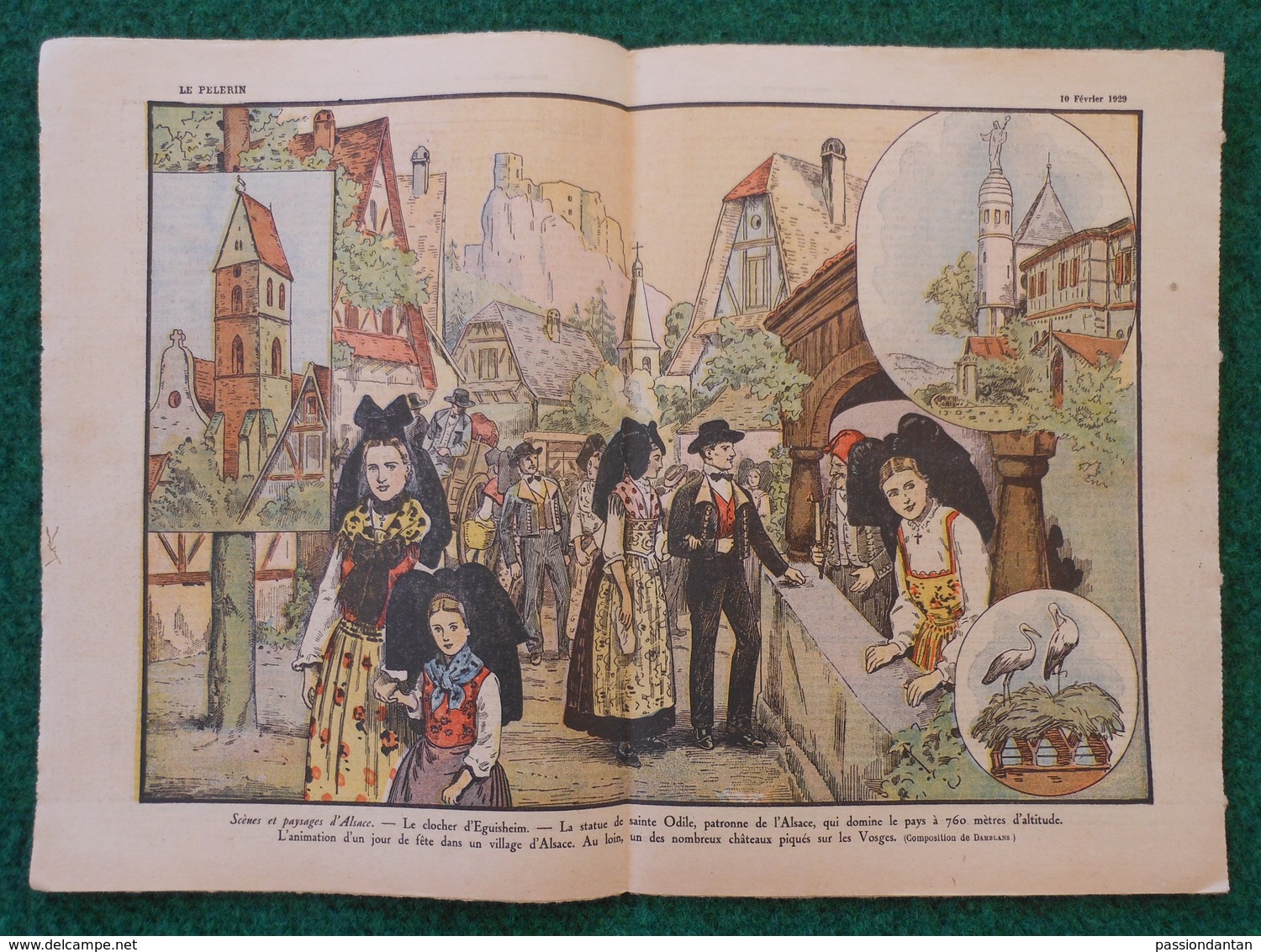 Revue Illustrée Le Pèlerin - N° 2707 - Février 1929 - Scènes Et Paysages D'Alsace - Le Clocher D'Eguisheim - Autres & Non Classés