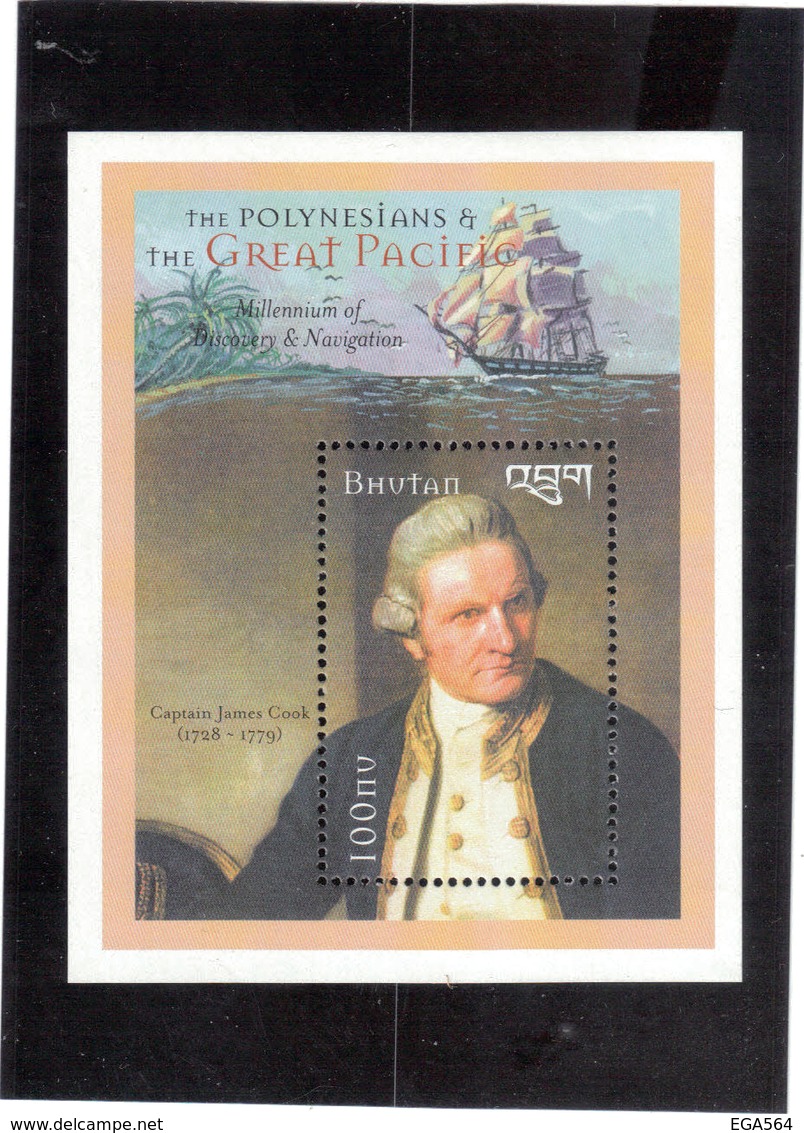 B14 - BHUTAN - Bloc Feuillet BF 418 ** MNH - JAMES COOK  - POLYNESIE Et PACIFIQUE - - Bhoutan