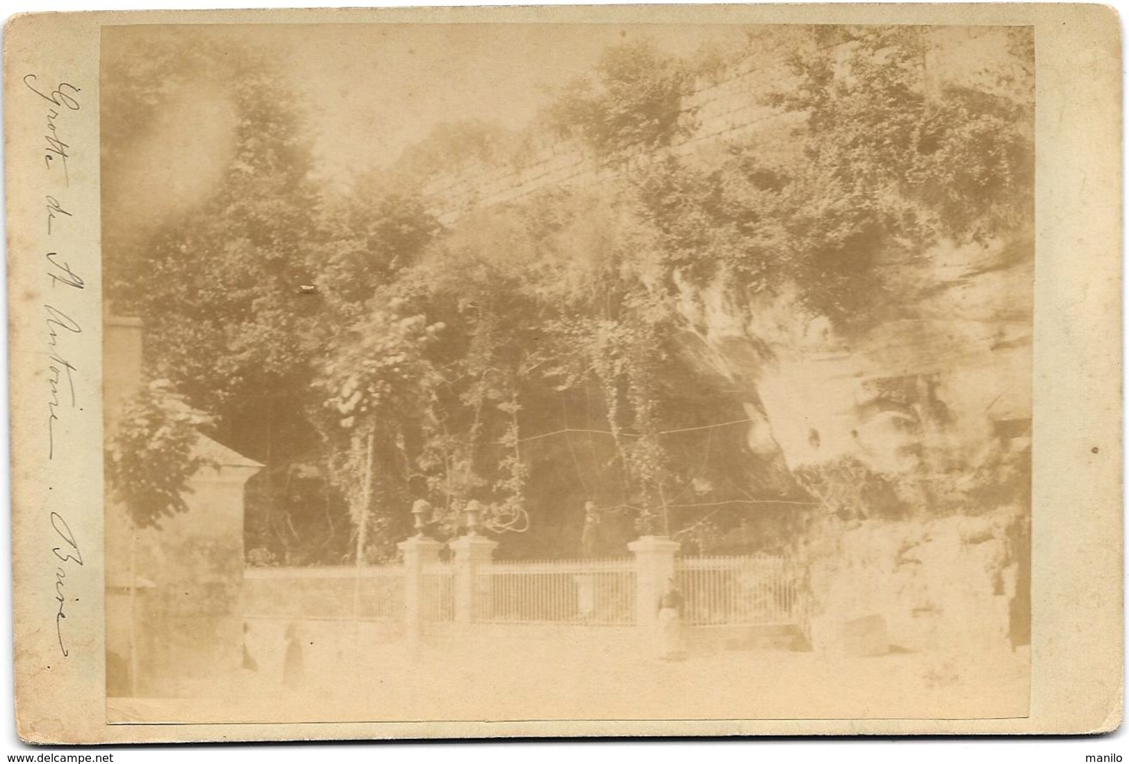 Photo Cabinet Albuminée Vers 1890 - GROTTE De St ANTOINE à BRIVE - Mme LANTHEAUME - Antiche (ante 1900)