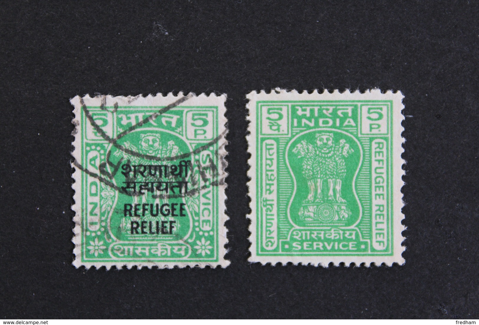 TIMBRES INDE, ASHOKA PILLAR 1968  SURCHARGE OBLITERE ET NEUF  MNH TTB.. - Wohlfahrtsmarken