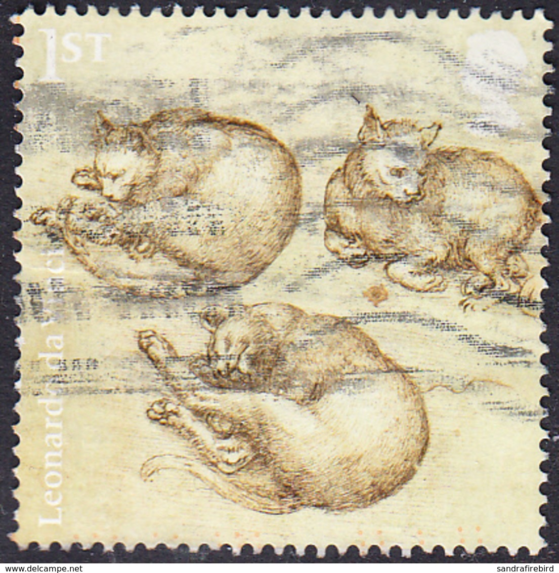 2019   Leonardo Da Vinci Sketchwork - Cats   1st - Used Stamps