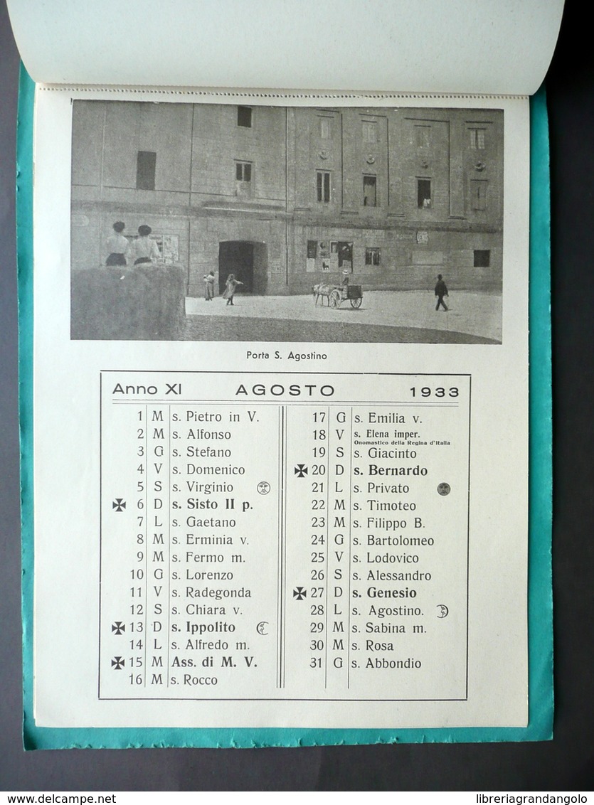 Calendario 1933 Gazzetta Dell'Emilia Modena 12 Vedute Città Porte Mura - Altri & Non Classificati