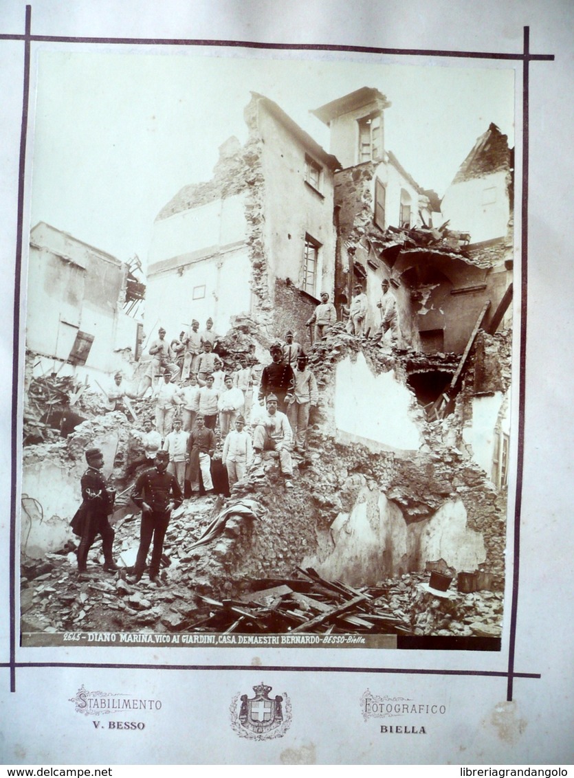 Grande Fotografia Diano Marina Terremoto 1887 Casa Demaestri Bernardo Biella - Altri & Non Classificati