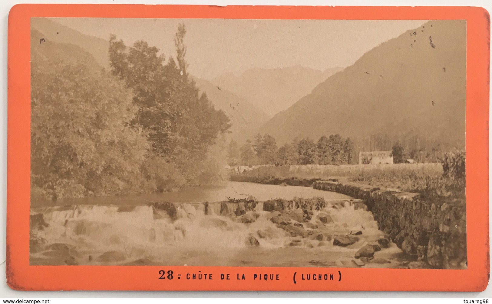 3 CDV. Luchon Pris De Cazaril. Montagne. Chute De La Pique. Cascade D'enfer. Photographe E. Soulé à Luchon. - Anciennes (Av. 1900)