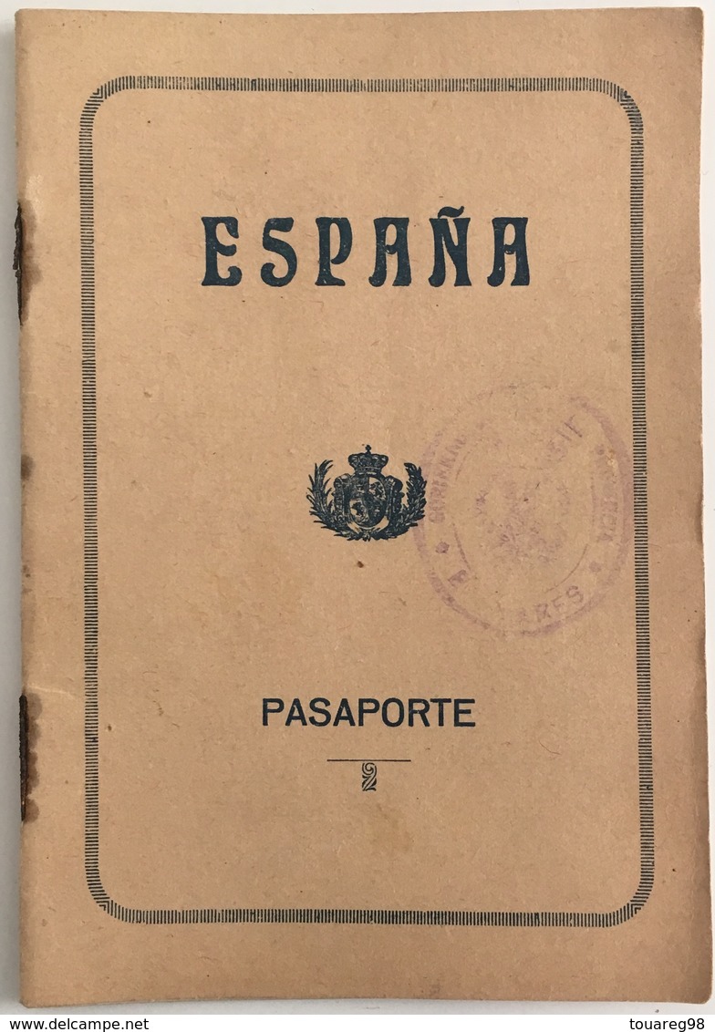 Passeport Espagnol Valable Pour La France. España. Pasaporte. Délivré En 1931 à Palma De Mallorca. Fiscal. Dependiente. - Documents Historiques