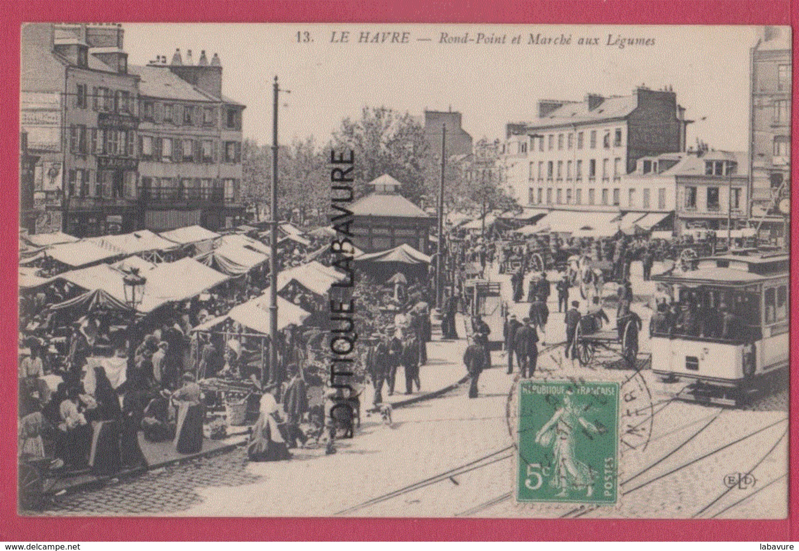 76 - LE HAVRE----Rond Point Et Marché Aux Légumes---tramway--animé - Non Classés