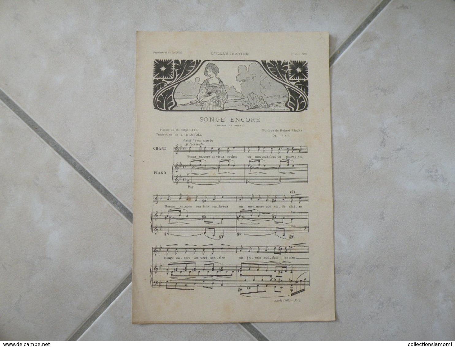 Songe Encore & La Troupe Jolicoeur -(Musique Robert Franz & A. Coquard)- Partition (Piano Opéra) - Klavierinstrumenten