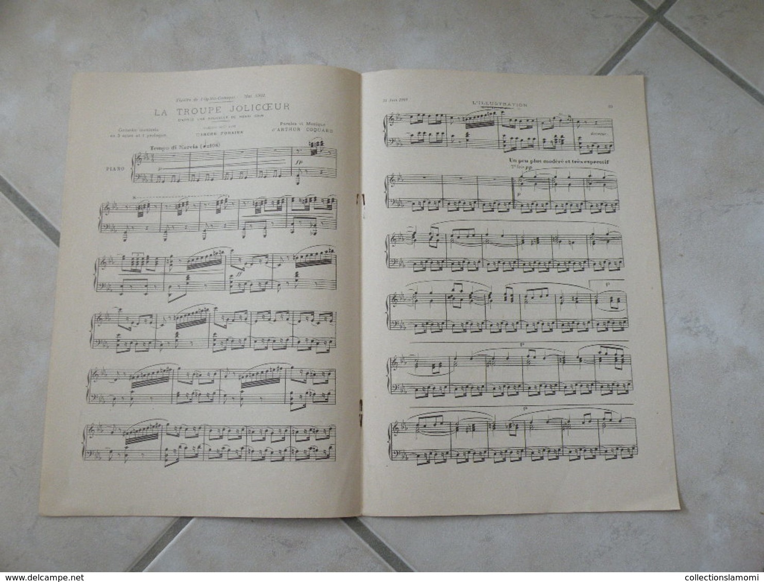 Songe Encore & La Troupe Jolicoeur -(Musique Robert Franz & A. Coquard)- Partition (Piano Opéra) - Instrumento Di Tecla