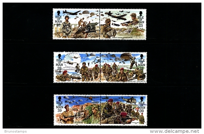 ISLE OF MAN - 1992  PARACHUTE REGIMENT  SET  MINT NH - Isola Di Man