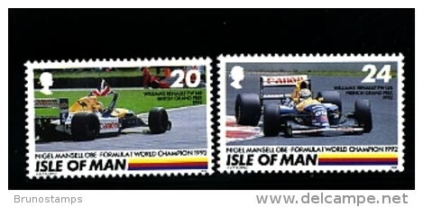 ISLE OF MAN - 1992  NIGEL MANSELL  SET  MINT NH - Isle Of Man