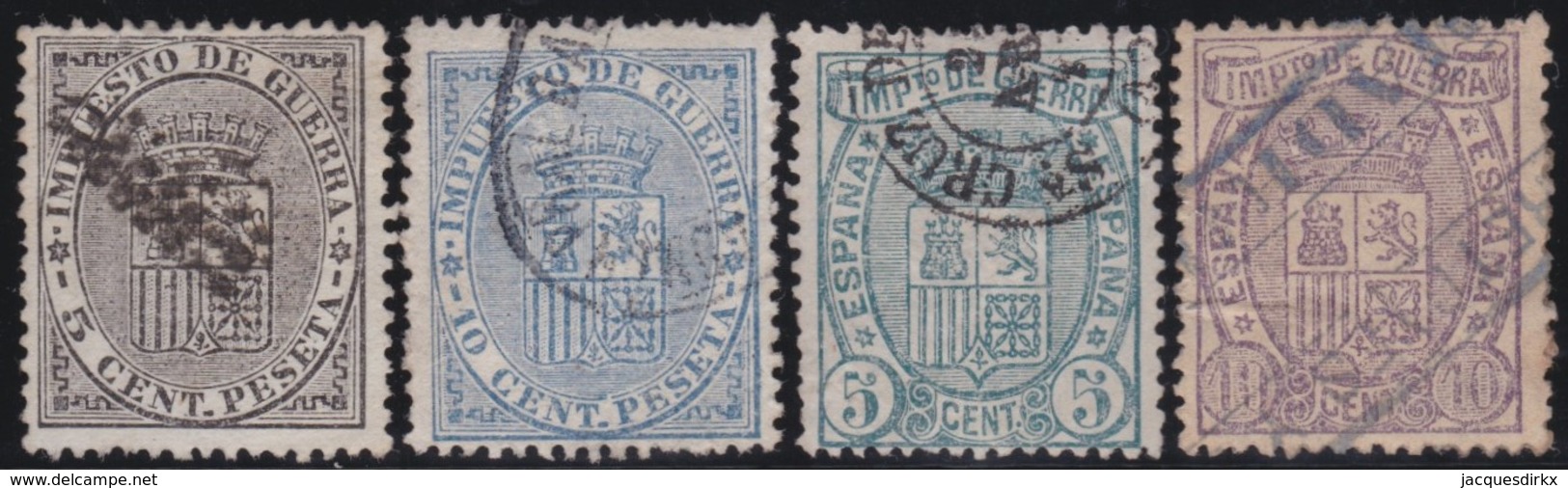 ESPANA  .      Yvert   4 Stamps    .       O       .         Cancelled      .    /   .  Oblitéré - Gebraucht