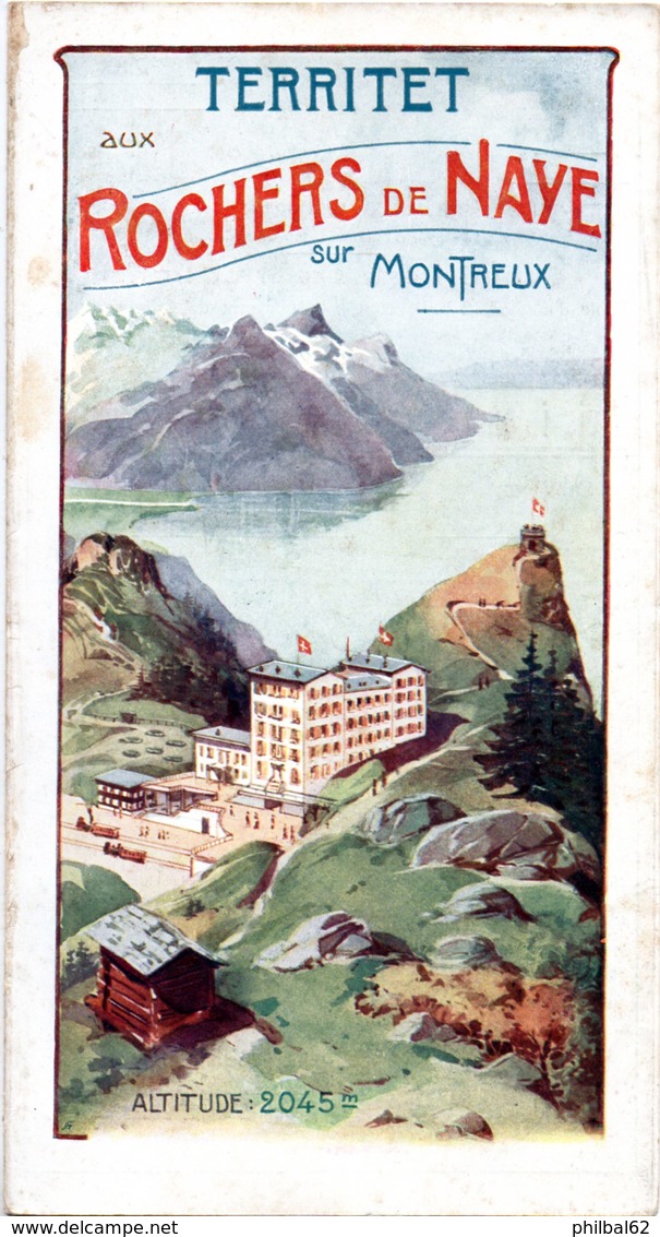 Suisse. Dépliant Touristique Ancien. Chemins De Fer De Territet Aux Rochers De Naye. - Dépliants Touristiques