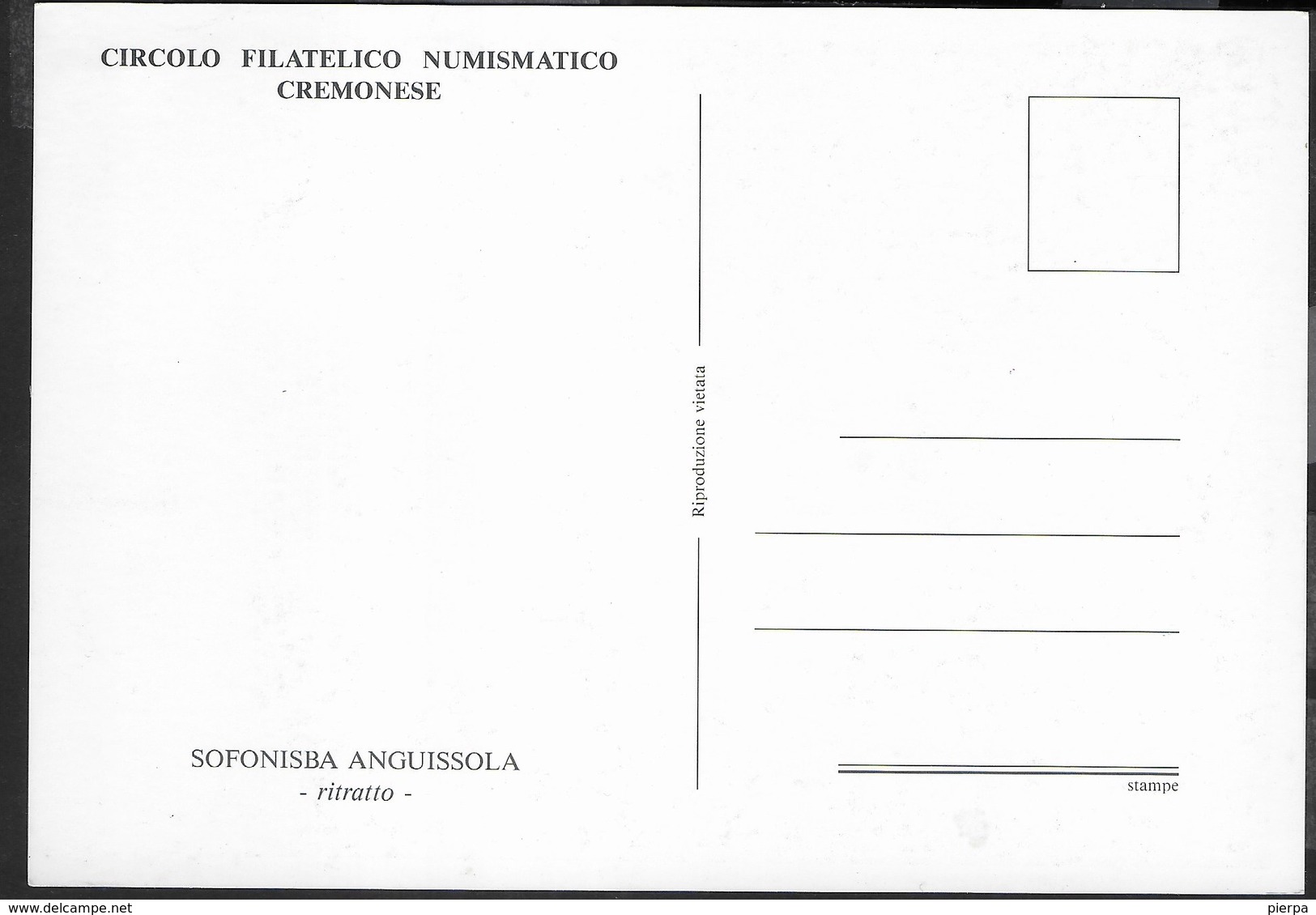 ANNULLO SPECIALE - CREMONA - 22.02.1992 - MOSTRA FILATELICA NUMISMATICA - LA DONNA E L'ARTE - SOFONISBA ANGUISSOLA - Esposizioni Filateliche