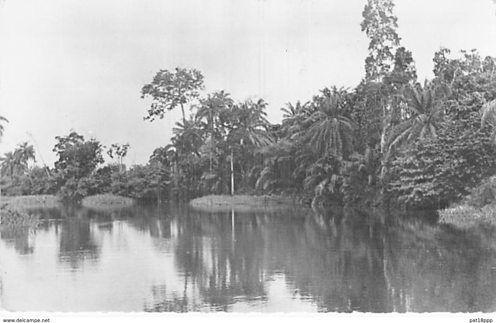 AFRIQUE NOIRE - COTE D'IVOIRE - ABIDJAN : Rivière AGNEBY - CPSM Dentelée Noir Blanc Format CPA 1953 - Black Africa - Côte-d'Ivoire