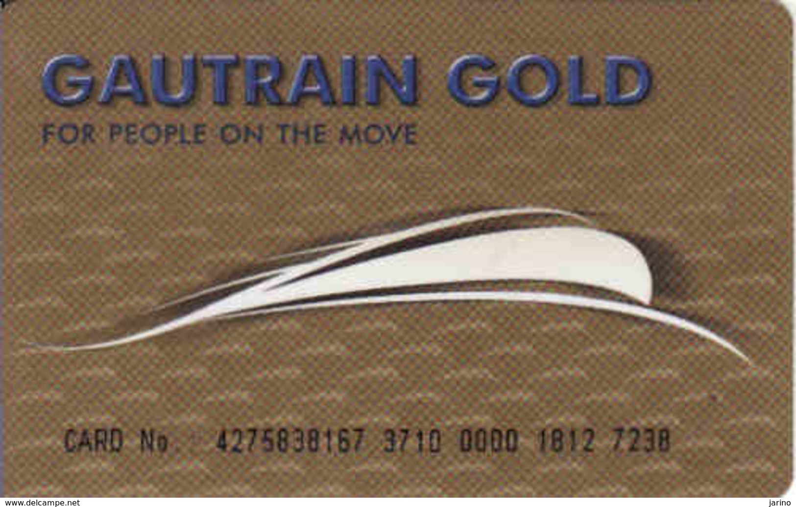 South Africa, Gautrain Gold Card, Transport Card In Pretoria For Train Bus, Metro, Parking - Moteurs