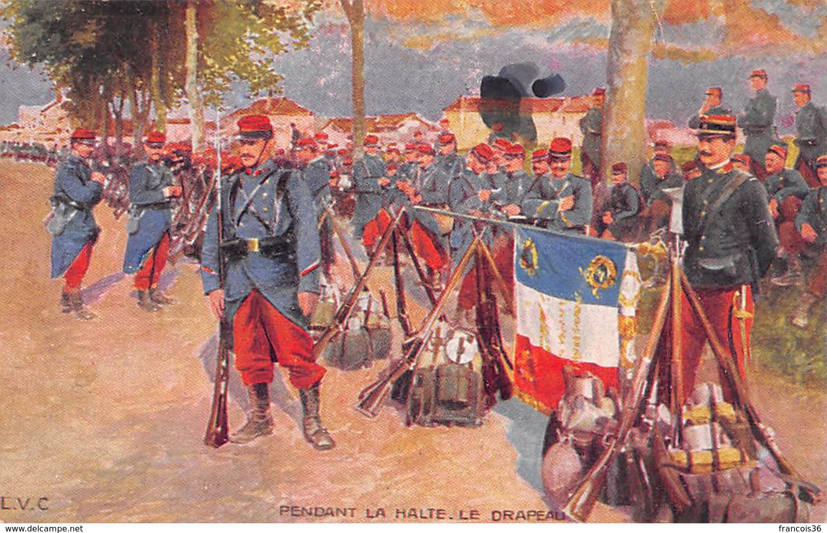 Lot de 8 CPA - Illustration Militaria Grandes Manœuvres Infanterie Zouaves artillerie soldats militaires