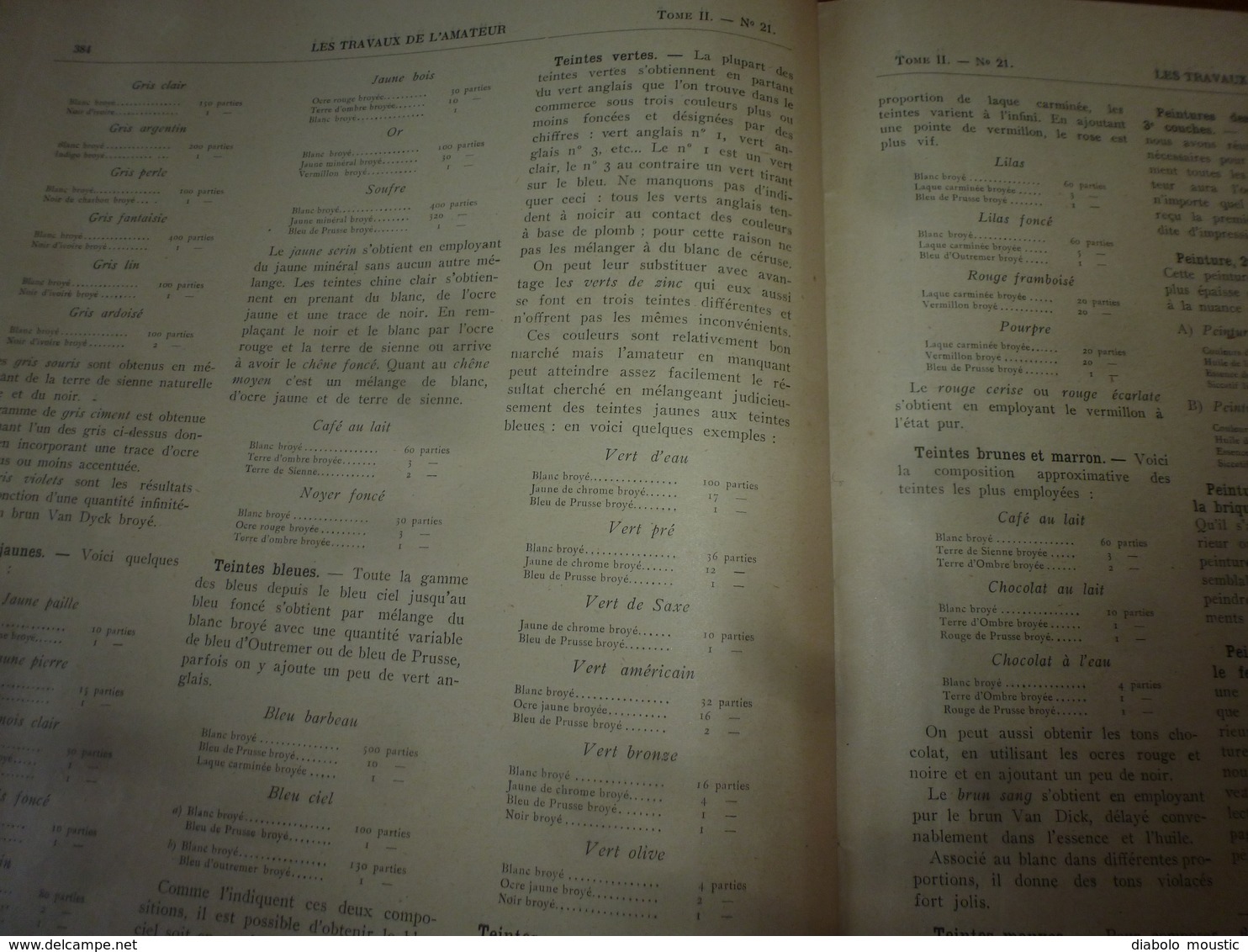 1924 LES TRAVAUX DE L'AMATEUR:Faire(Supprim coup de soleil;Cadran solaire;Conserver feuilles pour déco;Clichés utile;etc