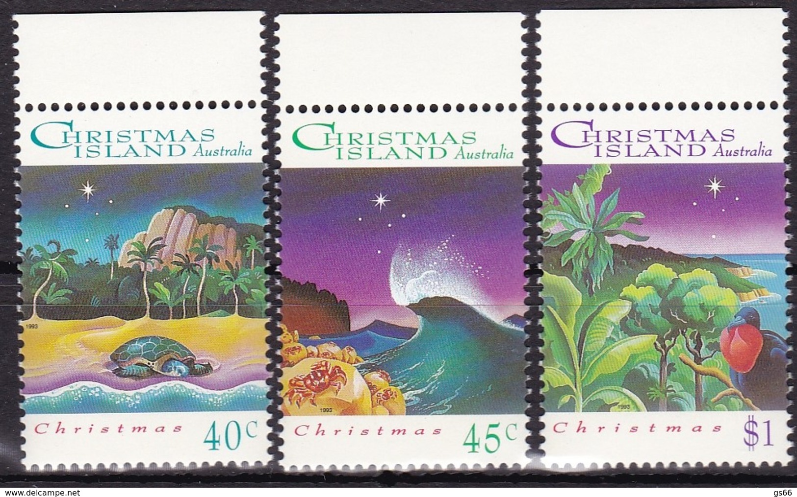 Christmas Island, 1993, 388/90, Weihnachten. MNH ** - Christmas Island