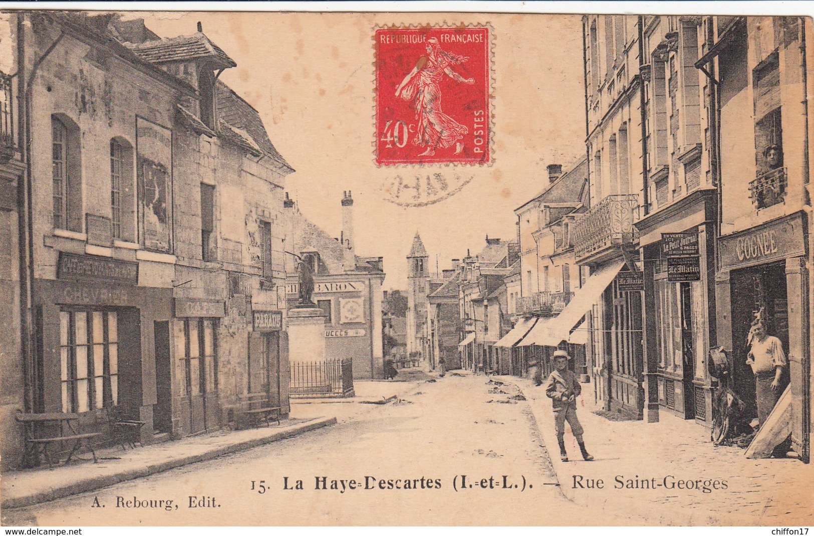 CPA   LA HAYE DESCARTES     Rue Saint Georges - Autres & Non Classés