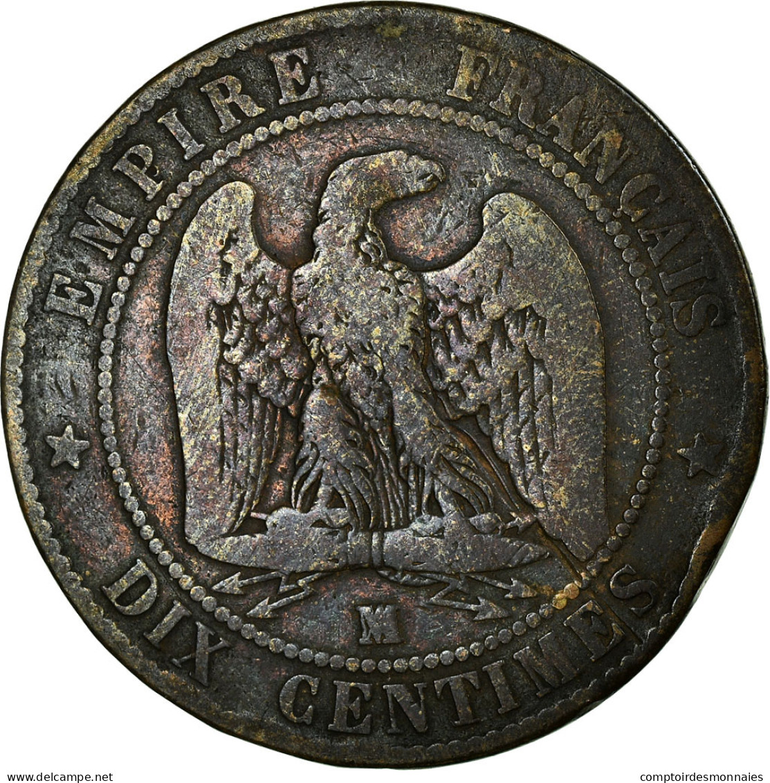 Monnaie, France, Napoleon III, Napoléon III, 10 Centimes, 1854, Marseille, B+ - D. 10 Centimes